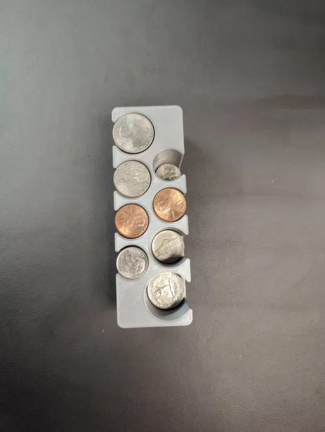 Giá đỡ tiền xu Gridfinity cho các đồng xu phổ biến của Mỹ - Image 2