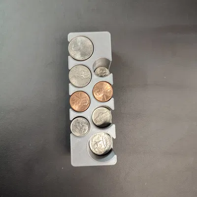 Giá đỡ tiền xu Gridfinity cho các đồng xu phổ biến của Mỹ