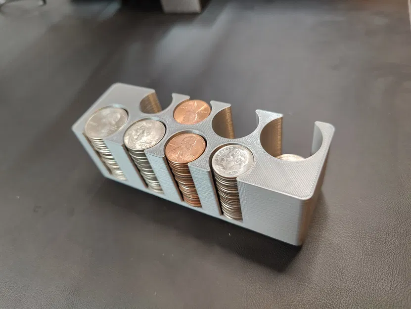Giá đỡ tiền xu Gridfinity cho các đồng xu phổ biến của Mỹ - Image 3