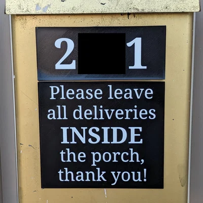 Biển báo địa điểm giao hàng cho hộp thư