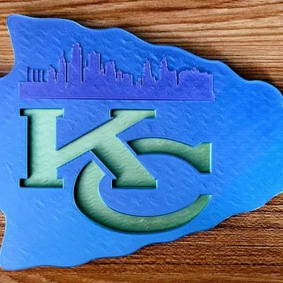 Biểu tượng tường Kansas City Chiefs với thiết kế mô-đun