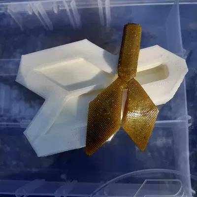 Mô hình khuôn lure nhựa mềm kiểu craw 3 inch