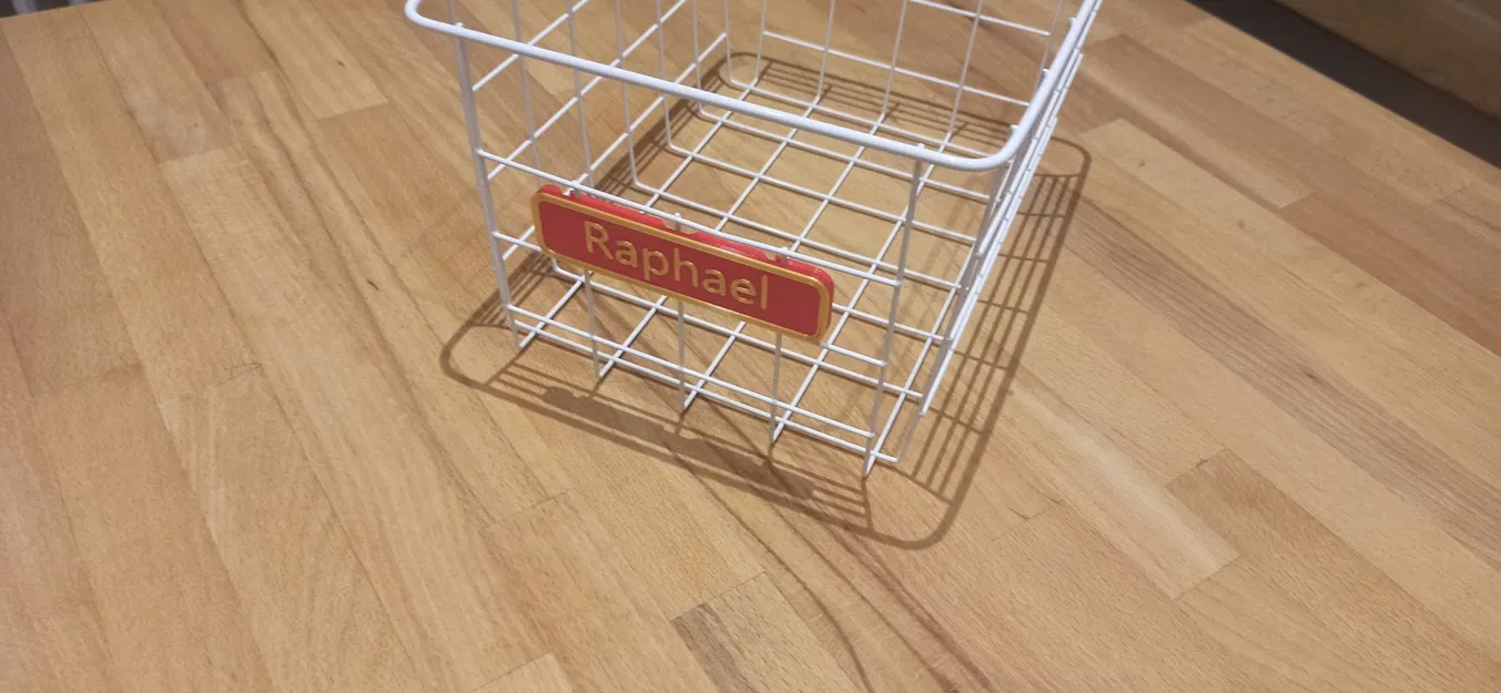 Thiết kế biển tên cho giỏ dây kim loại - Image 1