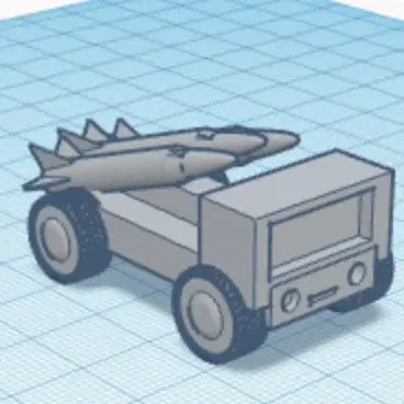 Xe tải phóng tên lửa mô phỏng chi tiết