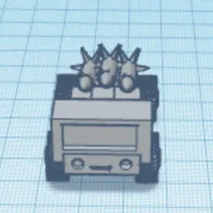 Xe tải phóng tên lửa mô phỏng chi tiết