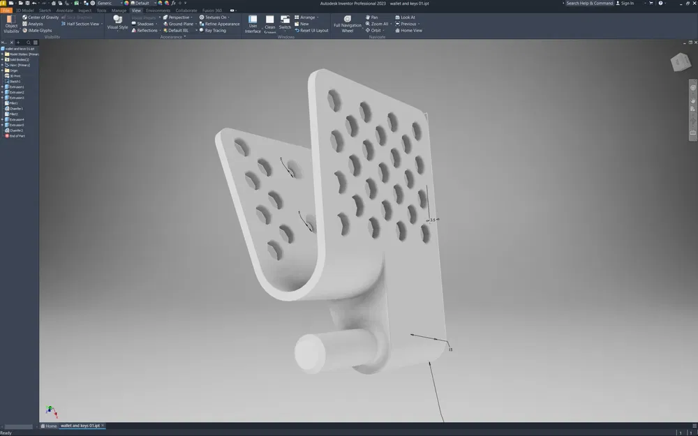 Móc treo ví và chìa khóa (móc treo cho chìa khóa) + lỗ vít + ví lớn - Image 1