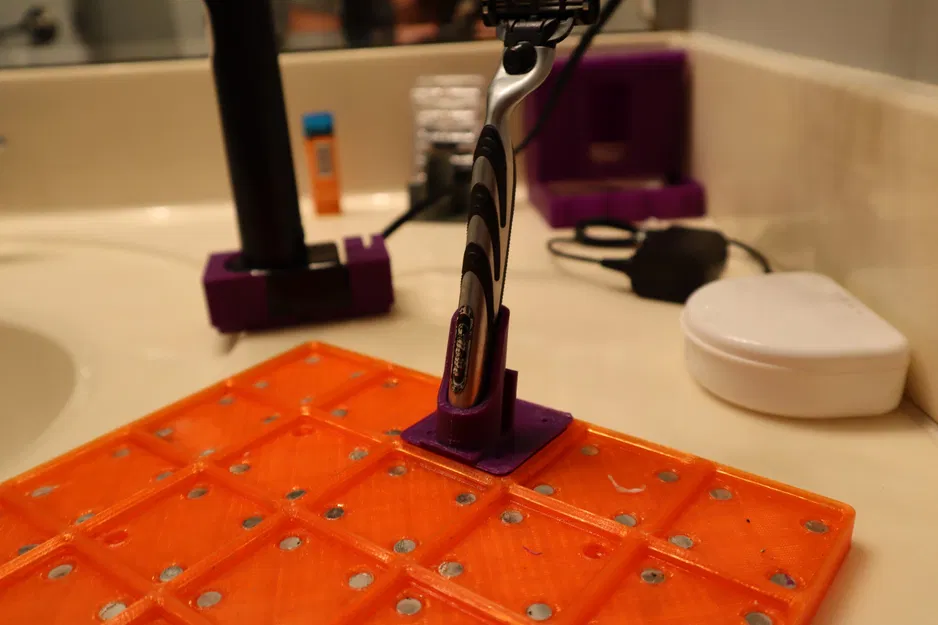 Giá đỡ dao cạo Gillette kiểu Gridfinity - Image 1