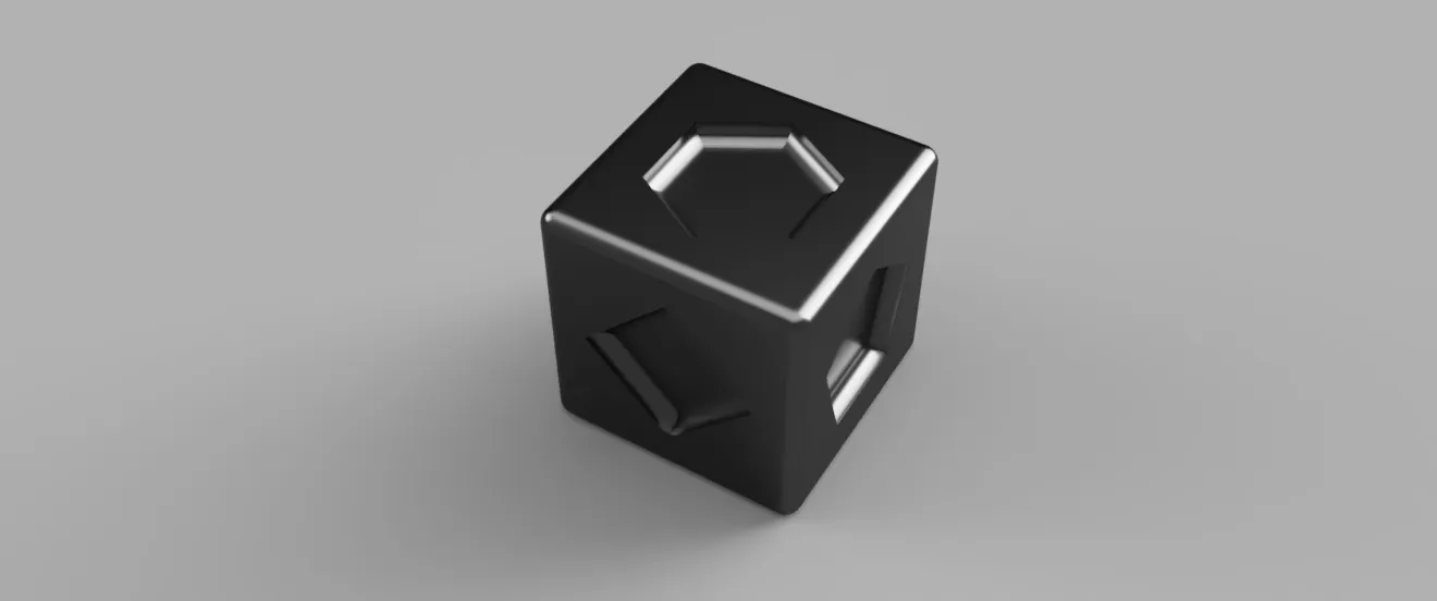 Xúc xắc hình khối với số cạnh tương ứng - Image 1