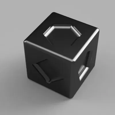 Xúc xắc hình khối với số cạnh tương ứng