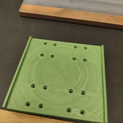 Giá đỡ cho đệm scotchbrite 120mm tạo bề mặt nhôm chải