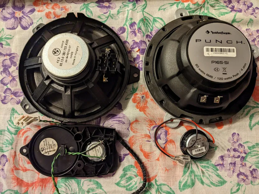 Giá đỡ loa cho BMW E46 convertible/coupe (165mm + 44mm) - Image 6