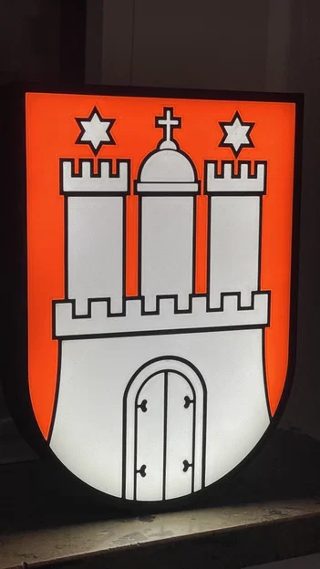Đèn LED với biểu tượng Hamburg Wappen - Image 1