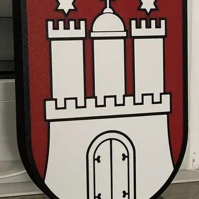 Đèn LED với biểu tượng Hamburg Wappen