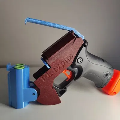 Bộ súng Nerf Platypus với đạn lắp từ vỏ đạn