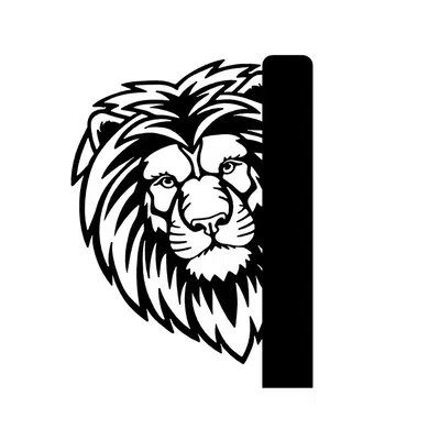 Sư tử đang nhìn trộm trên tường