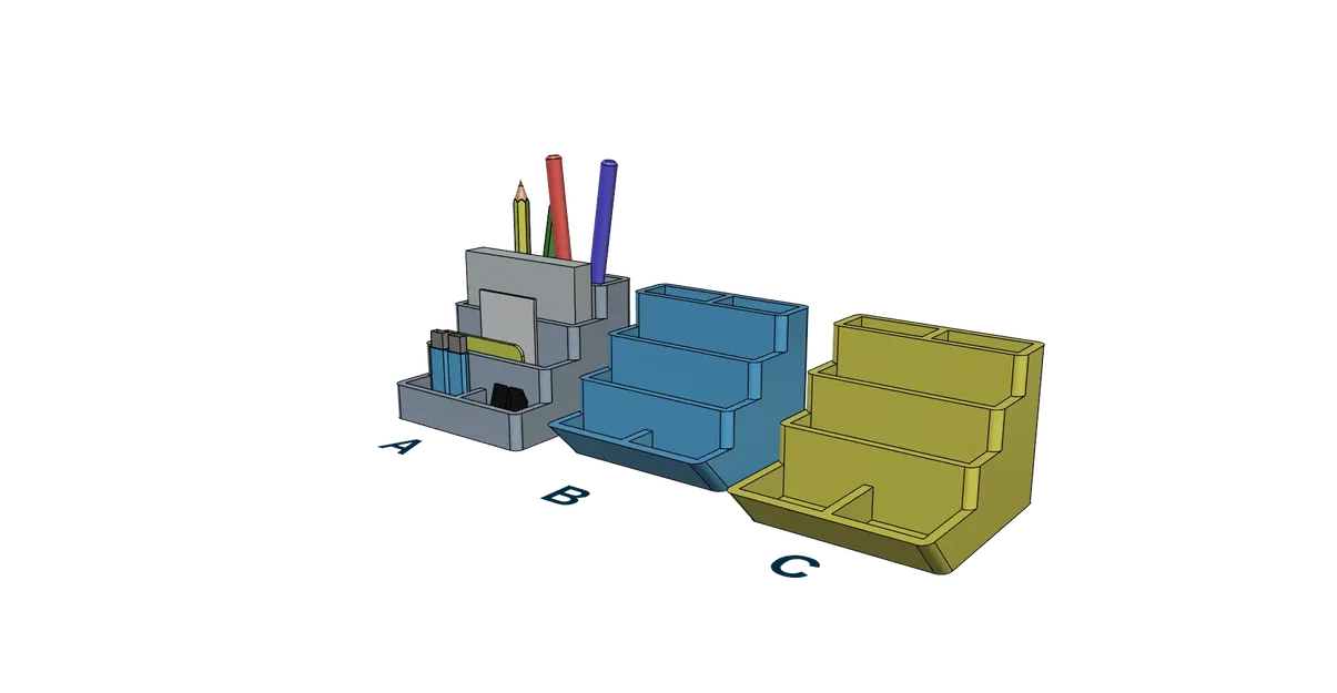 Giá đỡ bút chì và bút trên bàn làm việc dễ in - Image 1
