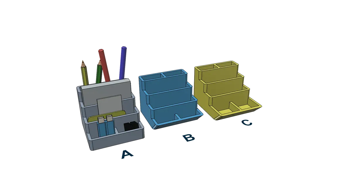 Giá đỡ bút chì và bút trên bàn làm việc dễ in - Image 2