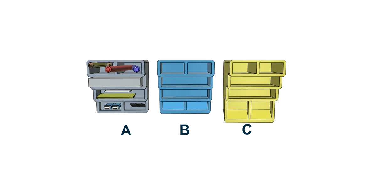 Giá đỡ bút chì và bút trên bàn làm việc dễ in - Image 3