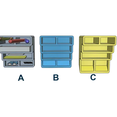 Giá đỡ bút chì và bút trên bàn làm việc dễ in