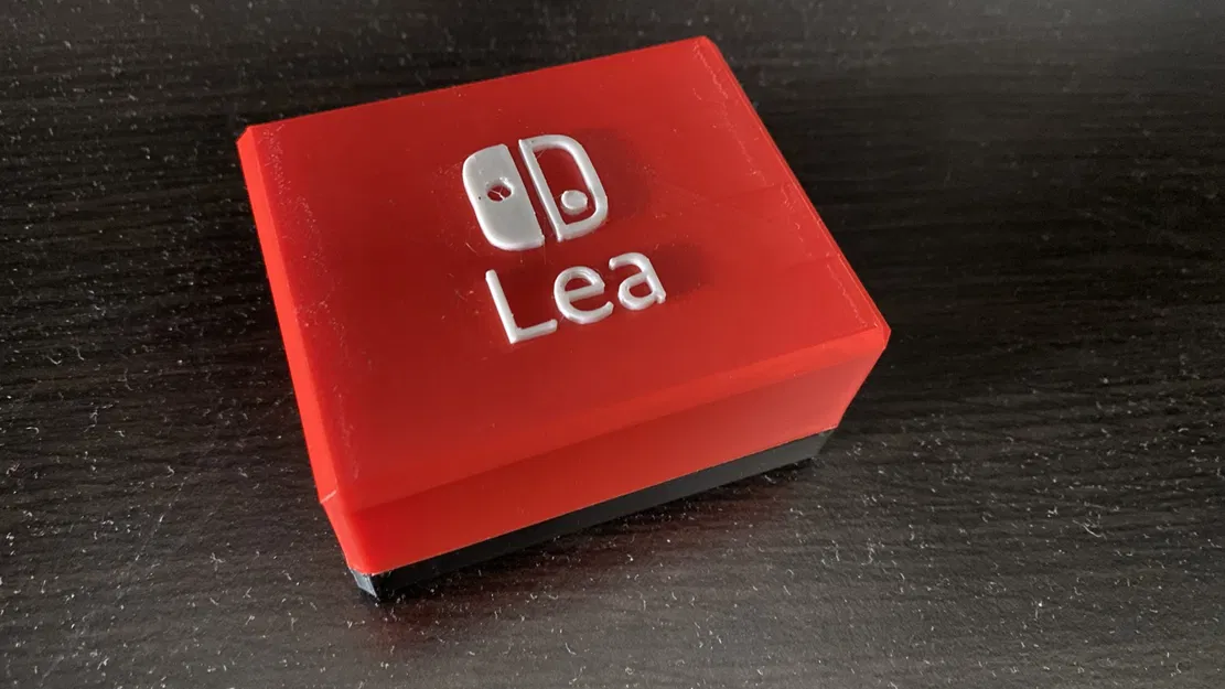 Hộp trò chơi Switch 6x3 với nametag và logo switch - Image 2