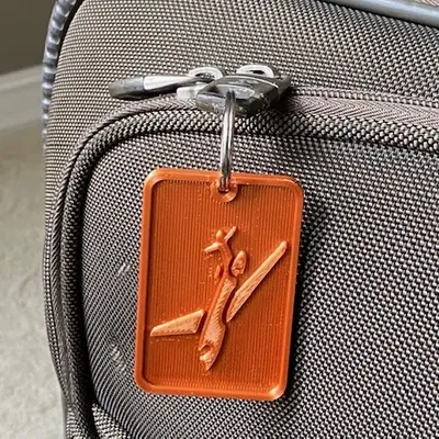 Thẻ hành lý thiết kế máy bay màu sắc nổi bật