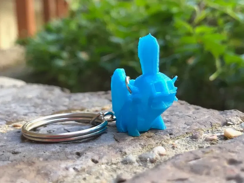 Móc khóa Mudkip phong cách Low Poly - Image 1