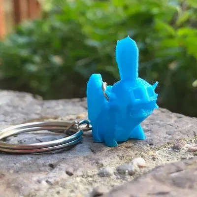 Móc khóa Mudkip phong cách Low Poly