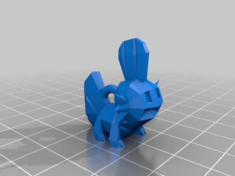 Móc khóa Mudkip phong cách Low Poly - Image 2