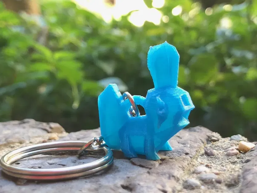 Móc khóa Mudkip phong cách Low Poly - Image 3