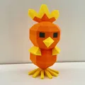 Nhân vật Pokémon Torchic phong cách low poly - Thumbnail 1