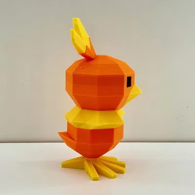 Nhân vật Pokémon Torchic phong cách low poly