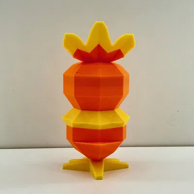 Nhân vật Pokémon Torchic phong cách low poly
