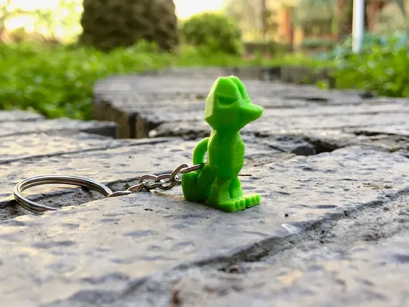 **Móc khóa Treecko phong cách low poly** - Image 1