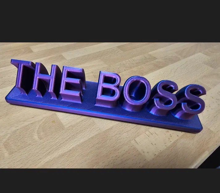 Bảng tên "Sếp" in 3D cho bàn làm việc - Image 1