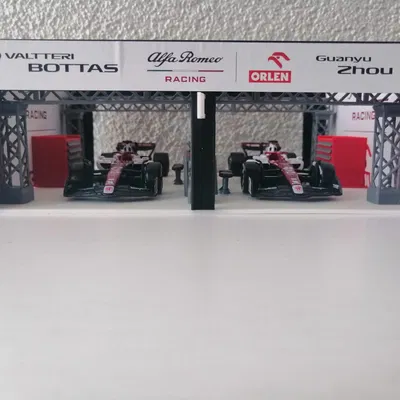 Nhà để xe F1 cho mô hình ô tô tỉ lệ 1/43
