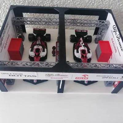 Nhà để xe F1 cho mô hình ô tô tỉ lệ 1/43