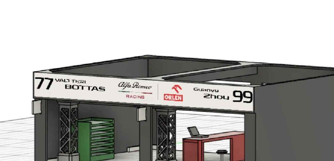 Nhà để xe F1 cho mô hình ô tô tỉ lệ 1/43 - Image 9