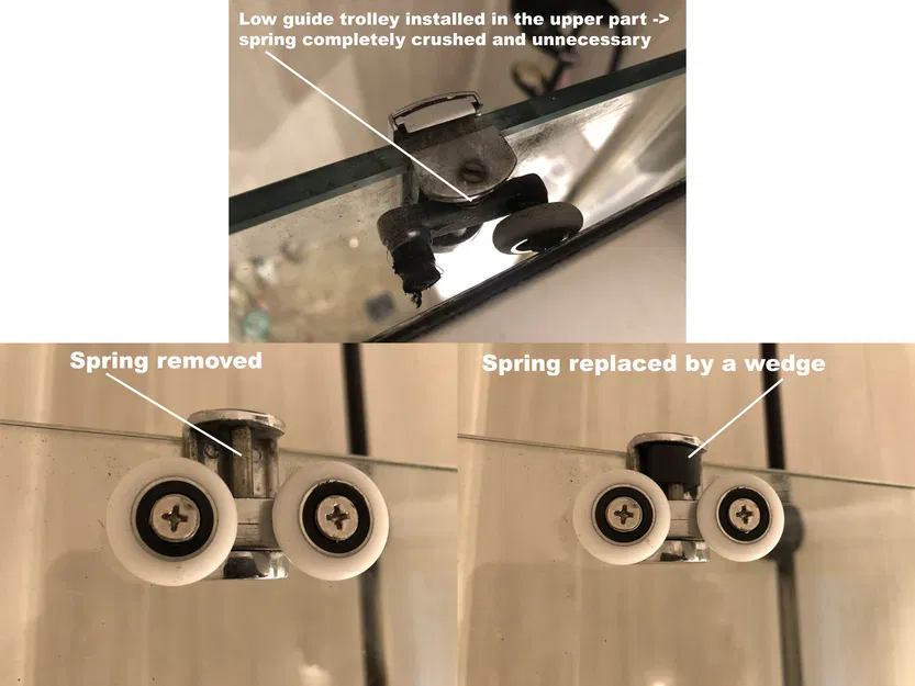 Bánh xe cửa tắm 23 mm - Phần dưới - Image 2