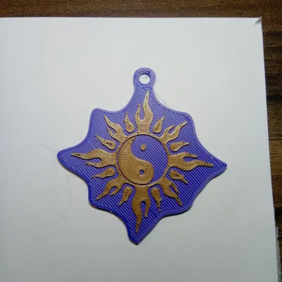 Bùa hộ mệnh in từ hai loại filament PLA khác nhau