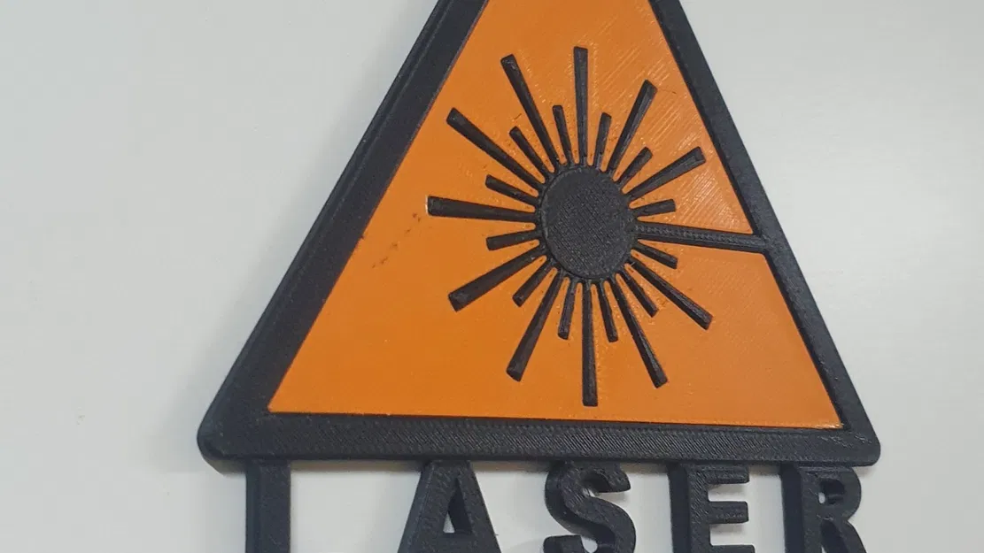 Biển báo laser cảnh báo gắn từ tính cho cửa xưởng - Image 1