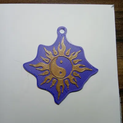 Bùa hộ mệnh in từ hai loại filament PLA khác nhau