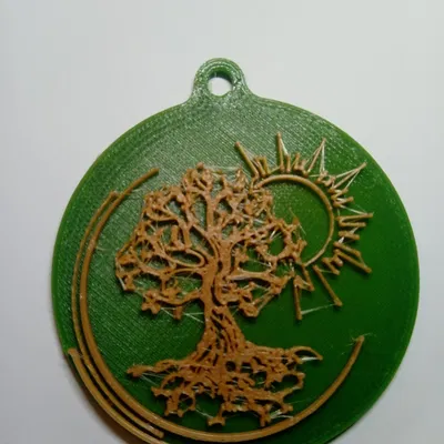 Bùa hộ mệnh in từ hai màu filament PLA khác nhau