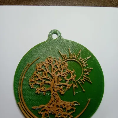 Bùa hộ mệnh in từ hai màu filament PLA khác nhau