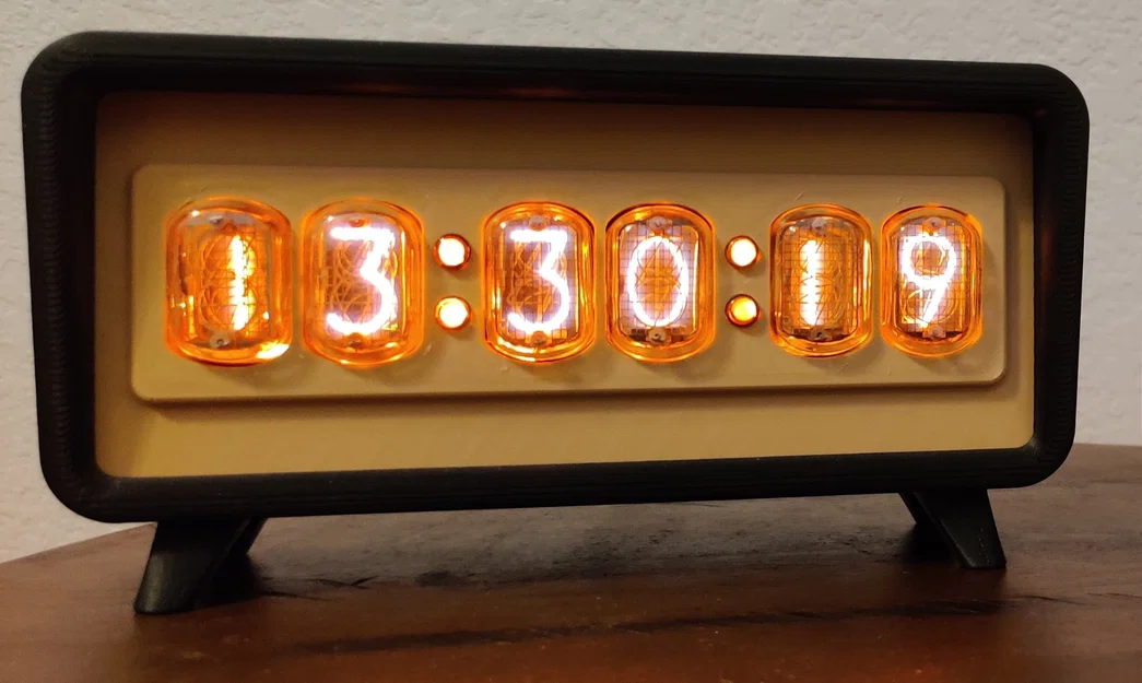Vỏ đồng hồ Nixie 6 chữ số sử dụng ống IN-12 và INS-1 - Image 1