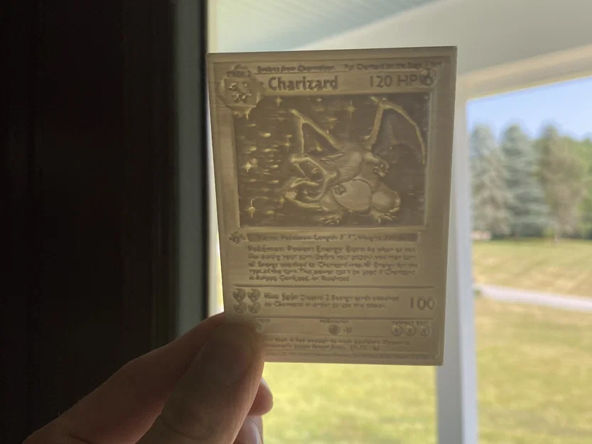 Thẻ lithophane Charizard phiên bản đầu tiên - Image 3