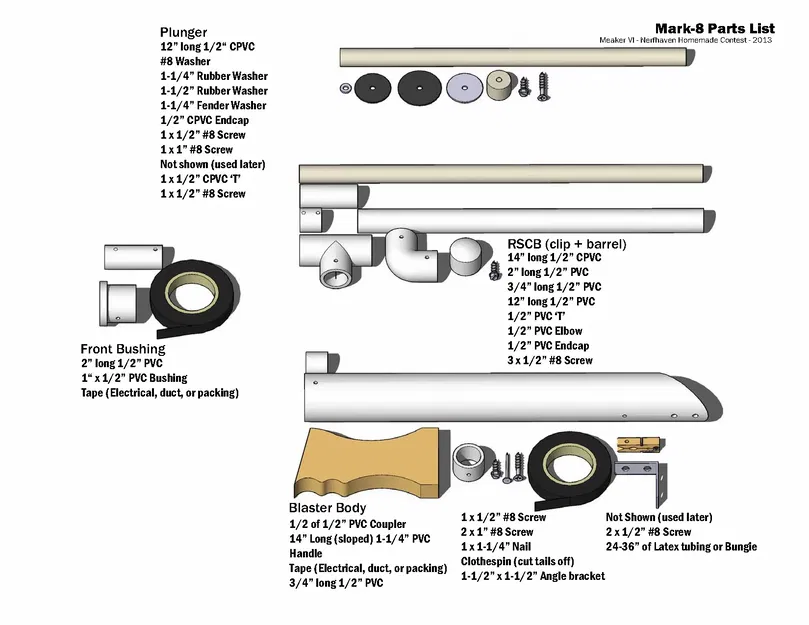 Súng bắn Nerf Meaker Mk-8 phong cách OG năm 2013 - Image 2