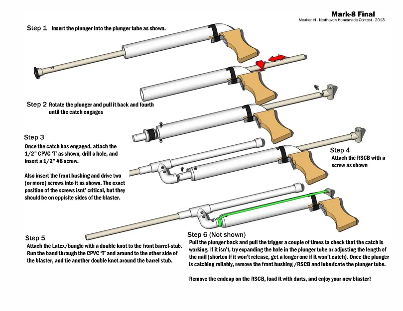 Súng bắn Nerf Meaker Mk-8 phong cách OG năm 2013 - Image 9