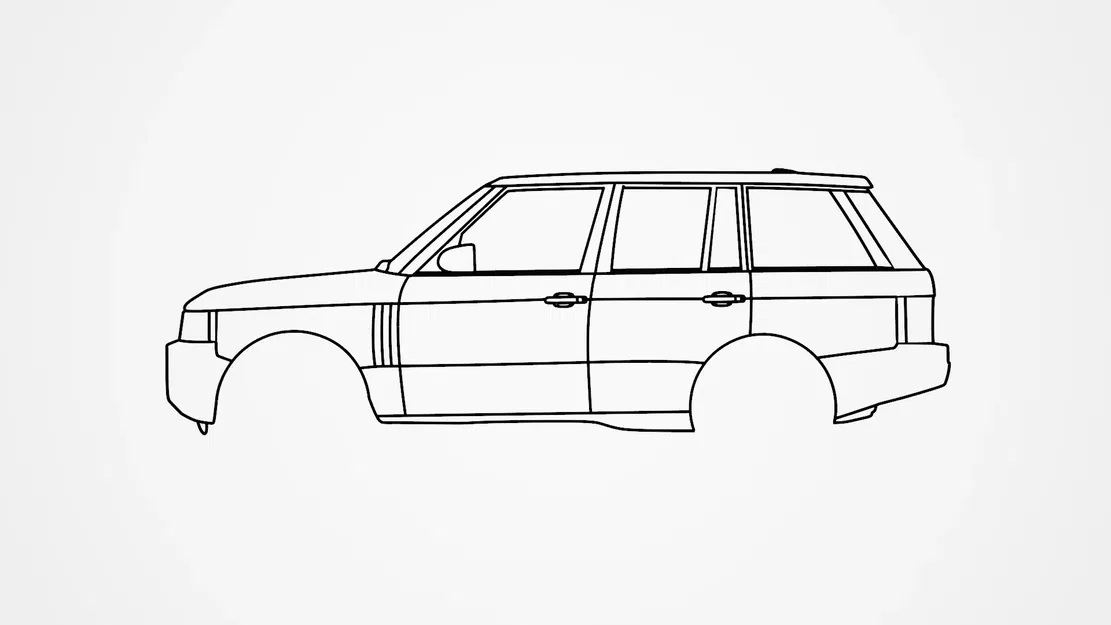 Nghệ thuật tường hình bóng Range Rover L322 - Image 1