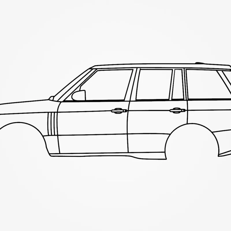 Nghệ thuật tường hình bóng Range Rover L322