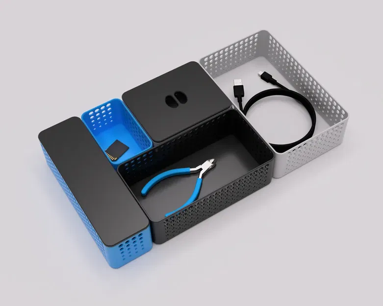 Giá đựng/basket cho ngăn kéo với nắp đậy - Image 1